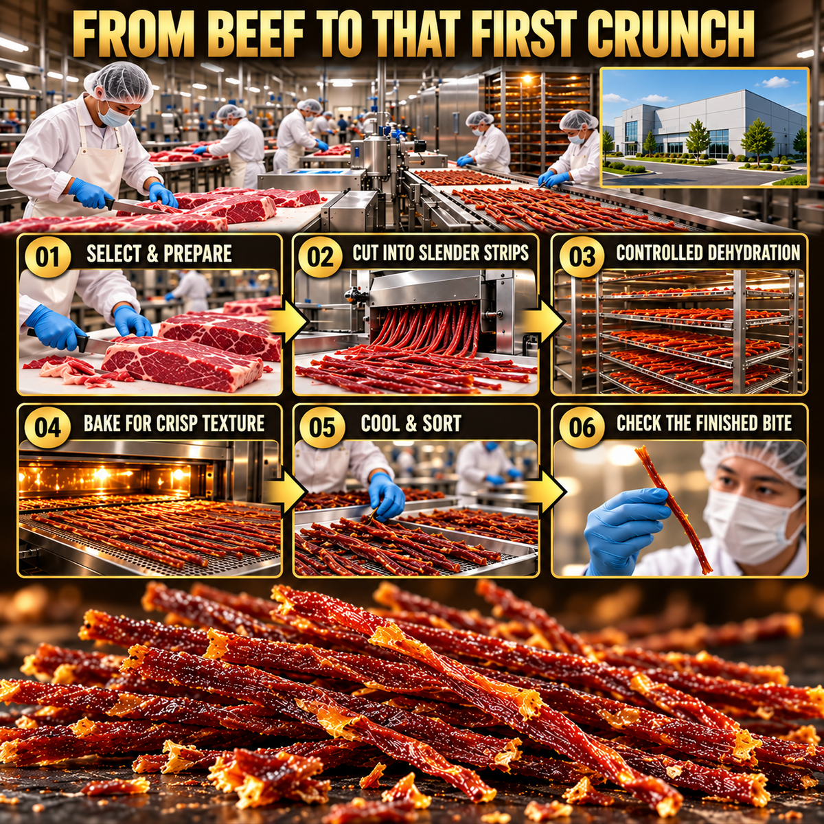 🥩 Angus Beef Crisp Strips ✨ Bold Beef Flavor, Satisfying Crunch,Pure Natural, No Additives-8RH7