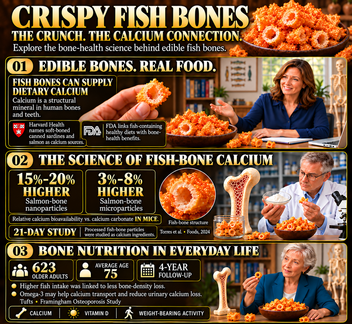 🔥 High-Calcium Crispy Fish Bones 🔥 Make Everyday Nutrition a Priority ✨ Enjoy the Golden Crunch-8RH7