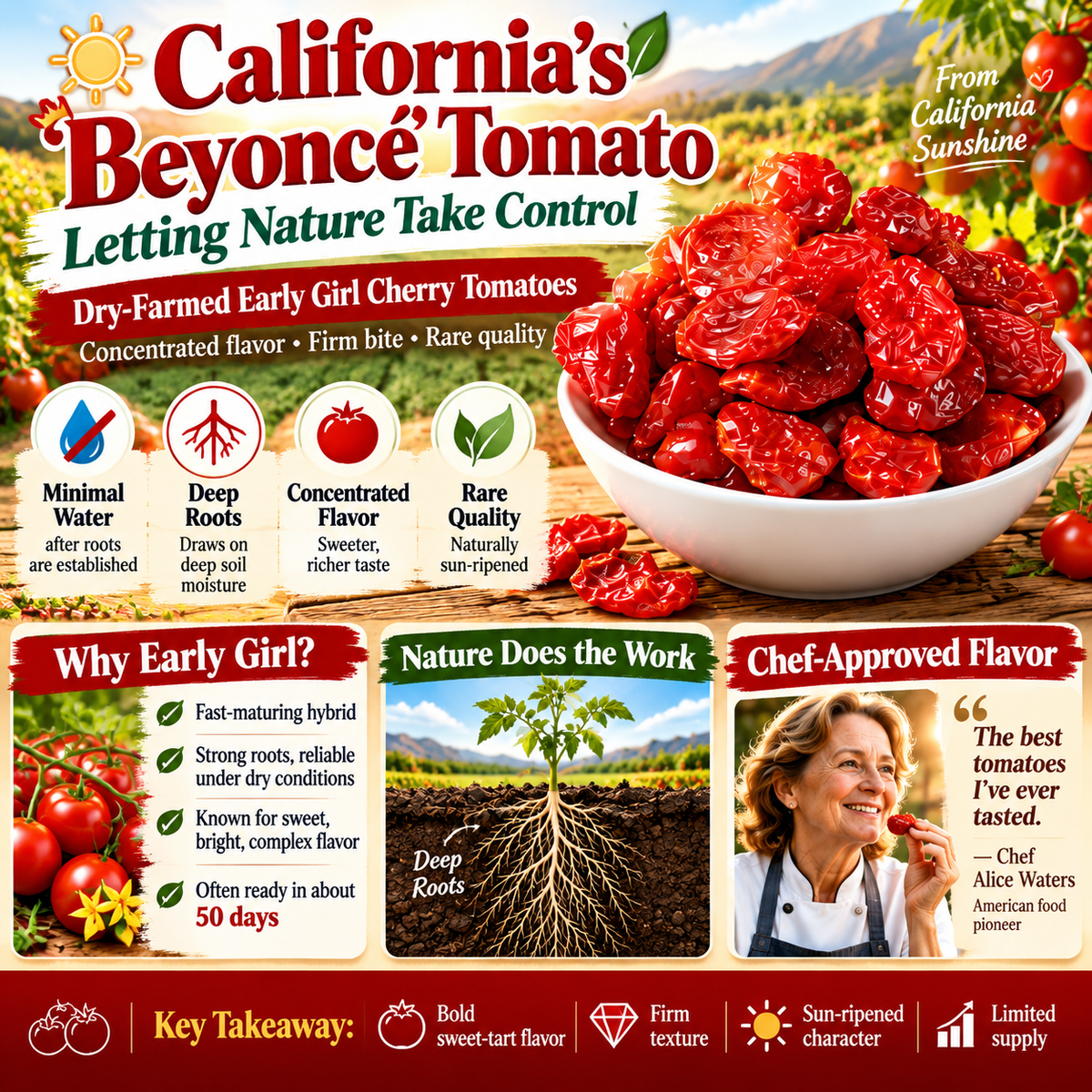 🍅 Gourmet Dried Cherry Tomatoes 🔥 Sweet & Tangy Flavor, Rich Concentrated Tomato Goodness-8RH7
