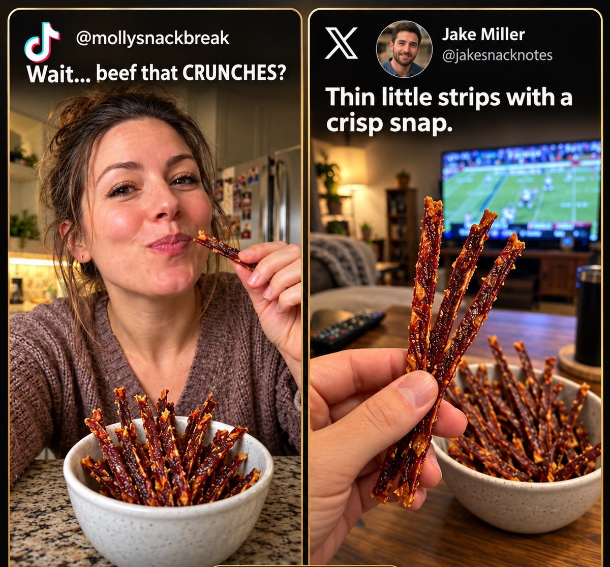 🥩 Angus Beef Crisp Strips ✨ Bold Beef Flavor, Satisfying Crunch,Pure Natural, No Additives-8RH7