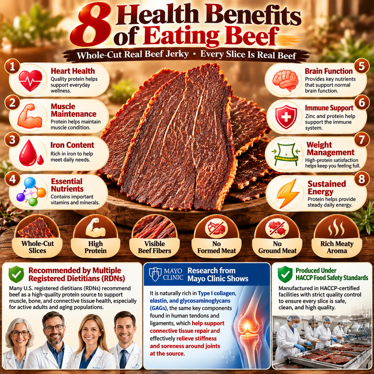 👑 Premium Reserve Beef Jerky — Meaty Whole-Cut Slices, Rich Beef Aroma & Satisfying Chewy Texture in Every Bite 🥩✨-8CR5