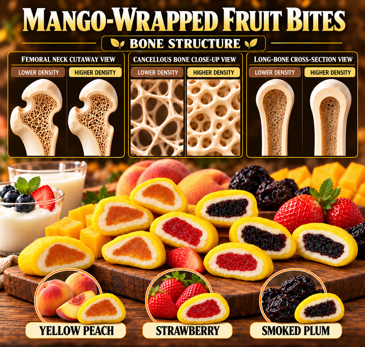 🥭 Mango Hug Fruit Bites 🍓 Three Flavors to Satisfy Your Taste Buds 🍑 All‑Natural With No Additives-8RH7