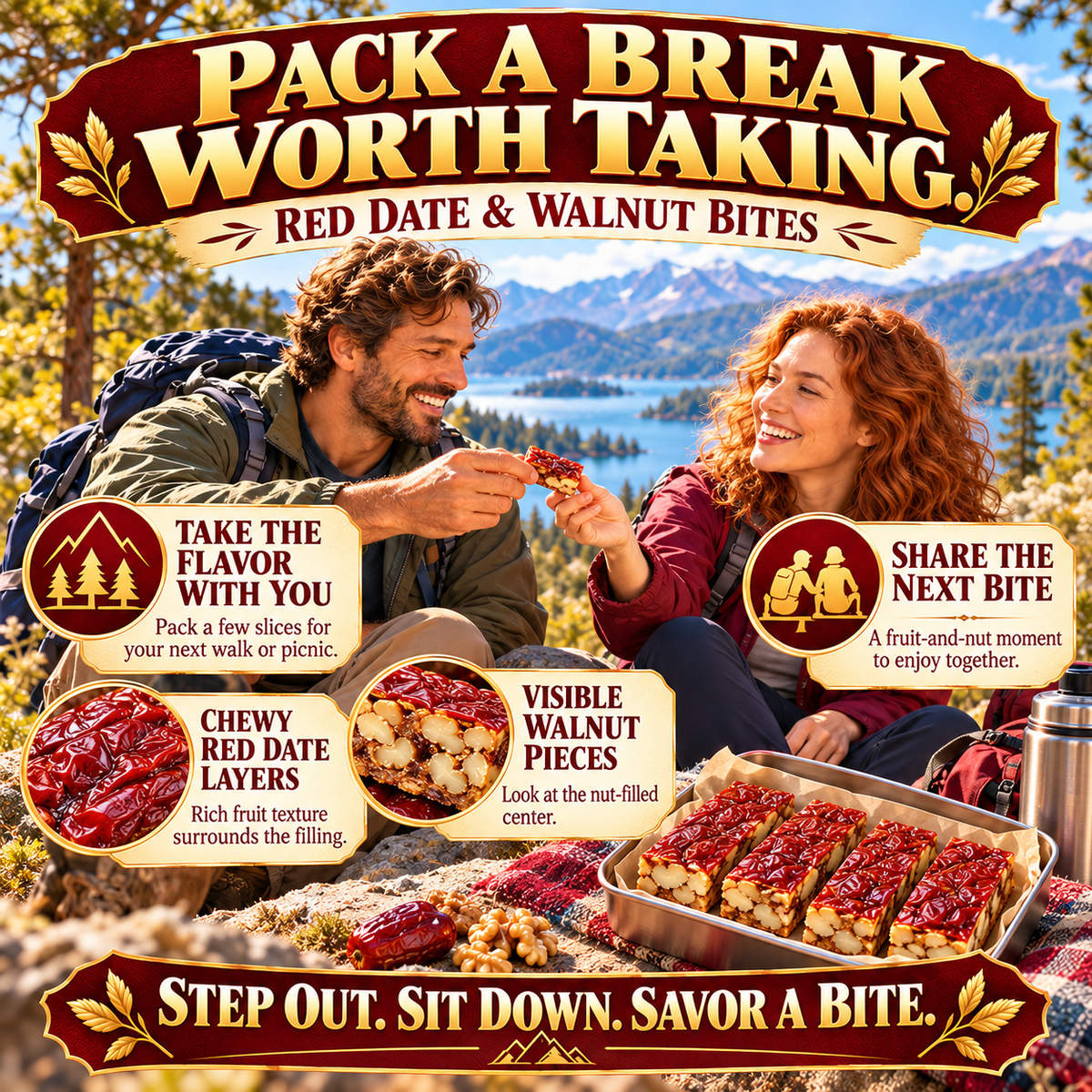 🌟 Seasonal Limited 🌟 California Jujube Walnut Bites 🔥 Natural Sweet Dried Fruit & Nut Snack-8RH7