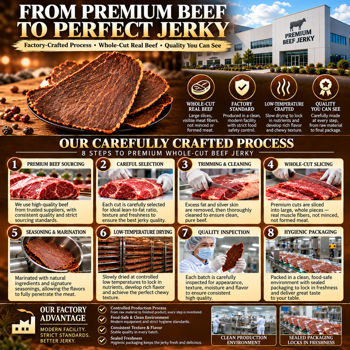 👑 Premium Reserve Beef Jerky — Meaty Whole-Cut Slices, Rich Beef Aroma & Satisfying Chewy Texture in Every Bite 🥩✨-8CR5